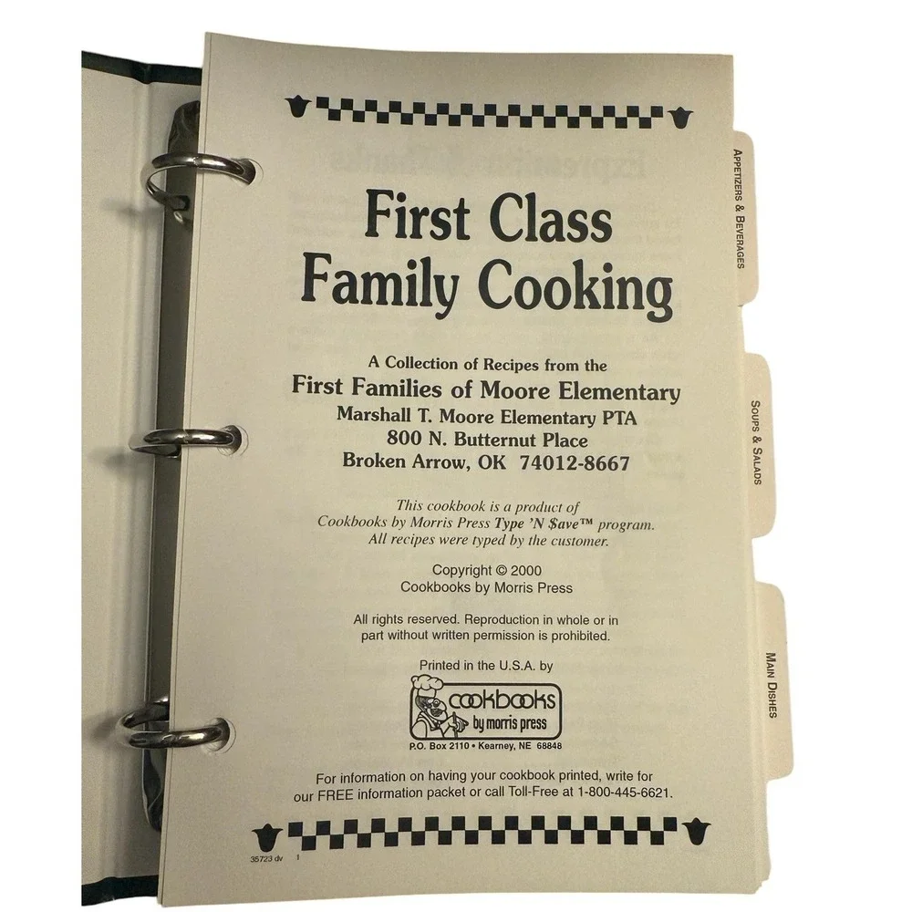 First Class Family Cooking Marshall T. Moore Elementary Broken Arrow, Oklahoma